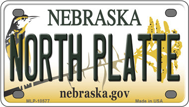 North Platte Nebraska Novelty Mini Metal License Plate Tag