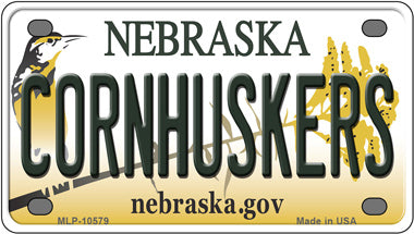 Cornhuskers Nebraska Novelty Mini Metal License Plate Tag