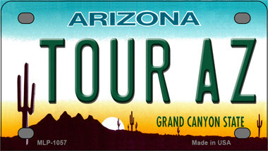 Tour Az Novelty Mini Metal License Plate Tag