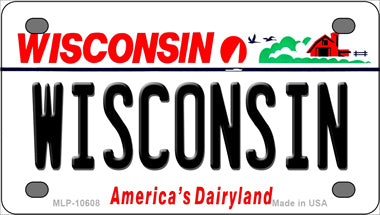 Wisconsin WI Novelty Mini Metal License Plate Tag