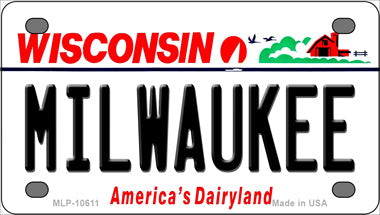 Milwaukee Wisconsin Novelty Mini Metal License Plate Tag