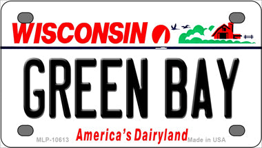 Green Bay Wisconsin Novelty Mini Metal License Plate Tag