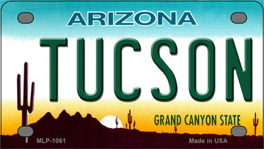 Tucson Arizona Novelty Mini Metal License Plate Tag