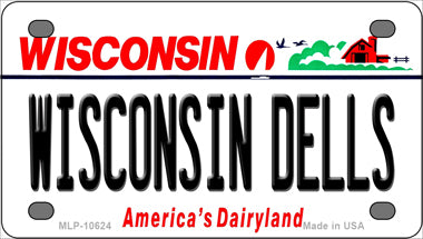 Wisconsin Dells Wisconsin Novelty Mini Metal License Plate Tag