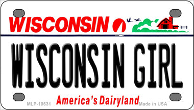 Wisconsin Girl Wisconsin Novelty Mini Metal License Plate Tag