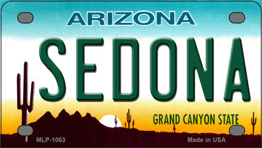 Sedona Arizona Novelty Mini Metal License Plate Tag