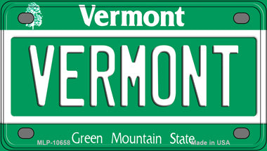 Vermont VT Novelty Mini Metal License Plate Tag