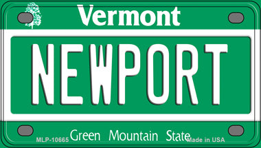 Newport Vermont Novelty Mini Metal License Plate Tag