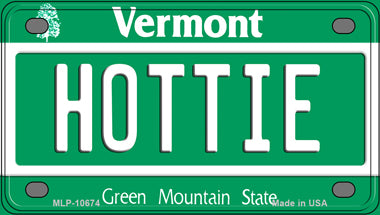 Hottie Vermont Novelty Mini Metal License Plate Tag