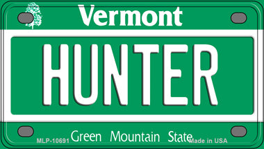 Hunter Vermont Novelty Mini Metal License Plate Tag