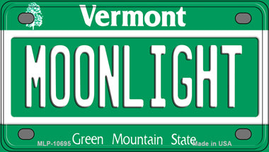 Moonlight Vermont Novelty Mini Metal License Plate Tag