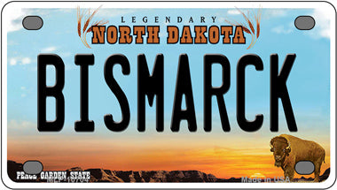 Bismarck North Dakota Novelty Mini Metal License Plate Tag