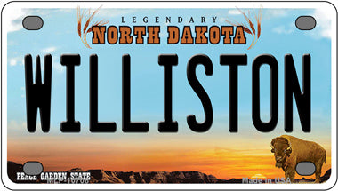 Williston North Dakota Novelty Mini Metal License Plate Tag