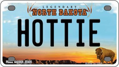 Hottie North Dakota Novelty Mini Metal License Plate Tag