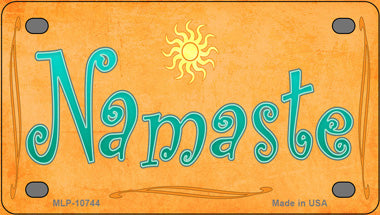 Namaste Novelty Mini Metal License Plate Tag