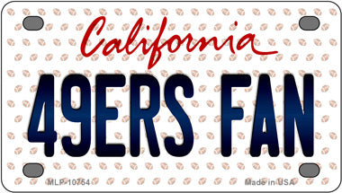 49ERS Fan California Novelty Mini Metal License Plate Tag