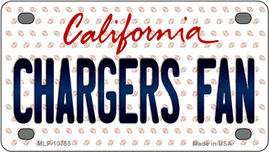 Chargers Fan California Novelty Mini Metal License Plate Tag