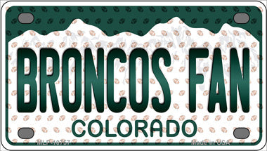 Broncos Fan Colorado Novelty Mini Metal License Plate Tag