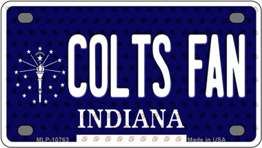 Colts Fan Indiana Novelty Mini Metal License Plate Tag