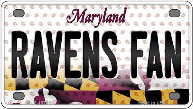 Ravens Fan Maryland Novelty Mini Metal License Plate Tag