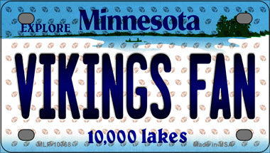 Vikings Fan Minnesota Novelty Mini Metal License Plate Tag