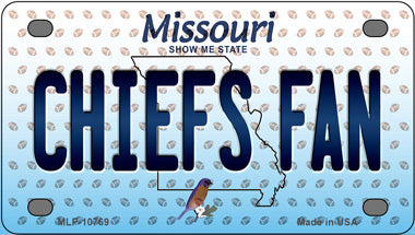 Chiefs Fan Missouri Novelty Mini Metal License Plate Tag