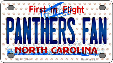 Panthers Fan North Carolina Novelty Mini Metal License Plate Tag