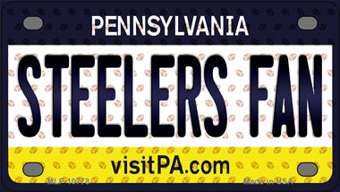 Steelers Fan Pennsylvania Novelty Mini Metal License Plate Tag