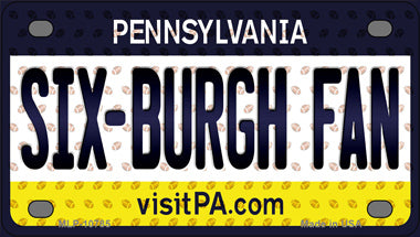 Six Burgh Fan Pennsylvania Novelty Mini Metal License Plate Tag