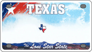 Texas New State Novelty Mini Metal License Plate Tag