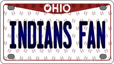 Indians Fan Ohio Novelty Mini Metal License Plate Tag
