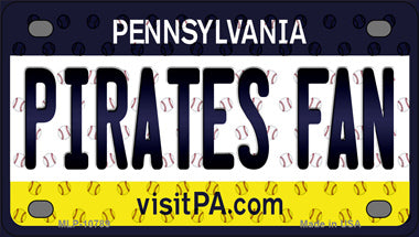 Pirates Fan Pennsylvania Novelty Mini Metal License Plate Tag