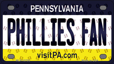 Phillies Fan Pennsylvania Novelty Mini Metal License Plate Tag