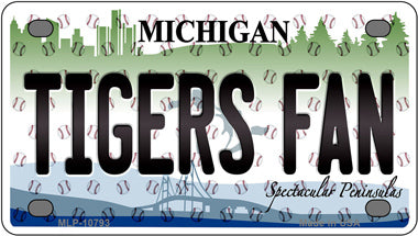 Tigers Fan Michigan Novelty Mini Metal License Plate Tag