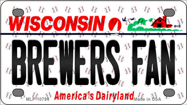 Brewers Fan Wisconsin Novelty Mini Metal License Plate Tag