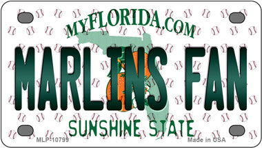 Marlins Fan Florida Novelty Mini Metal License Plate Tag