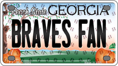 Braves Fan Georgia Novelty Mini Metal License Plate Tag