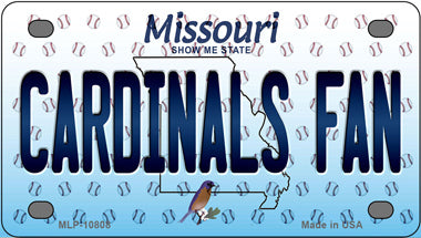 Cardinals Fan Missouri Novelty Mini Metal License Plate Tag