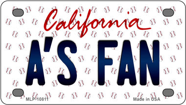 As Fan California Novelty Mini Metal License Plate Tag