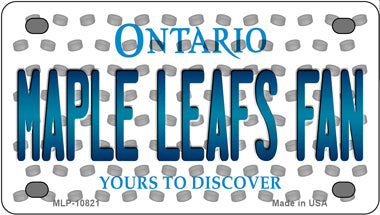 Maple Leafs Fan Ontario Novelty Mini Metal License Plate Tag