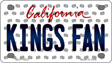 Kings Fan California Novelty Mini Metal License Plate Tag