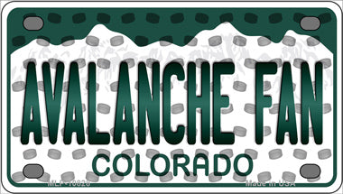 Avalanche Fan Colorado Novelty Mini Metal License Plate Tag