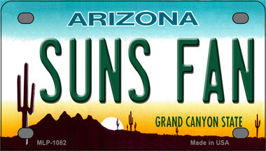 Suns Fan Arizona Novelty Mini Metal License Plate Tag