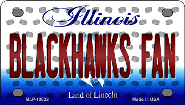 Blackhawks Fan Illinois Novelty Mini Metal License Plate Tag