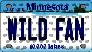 Wild Fan Minnesota Novelty Mini Metal License Plate Tag