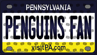 Penguins Fan Pennsylvania Novelty Mini Metal License Plate Tag