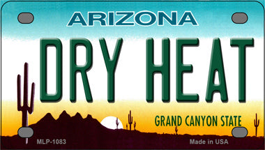 Dry Heat Arizona Novelty Mini Metal License Plate Tag