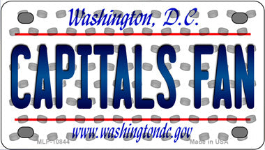 Capitals Fan Washington DC Novelty Mini Metal License Plate Tag