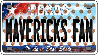 Mavericks Fan Texas Novelty Mini Metal License Plate Tag