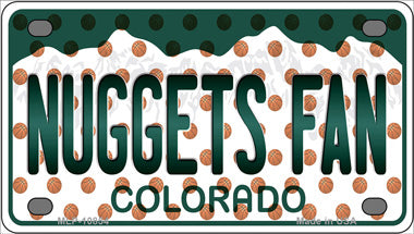Nuggets Fan Colorado Novelty Mini Metal License Plate Tag